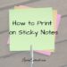 sticky notes