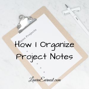 Organize Project Notes