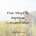 improve concentration